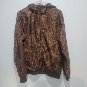 Fox Brown Graphic Hooded Jacket Size S
